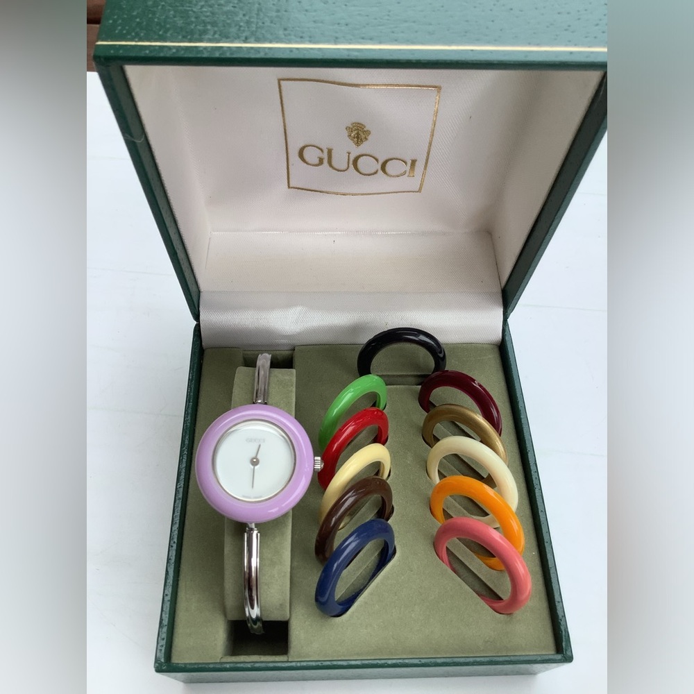 Gucci Women's Interchangeable Bezel Bangle Watch set💗 - Picture 8 of 11